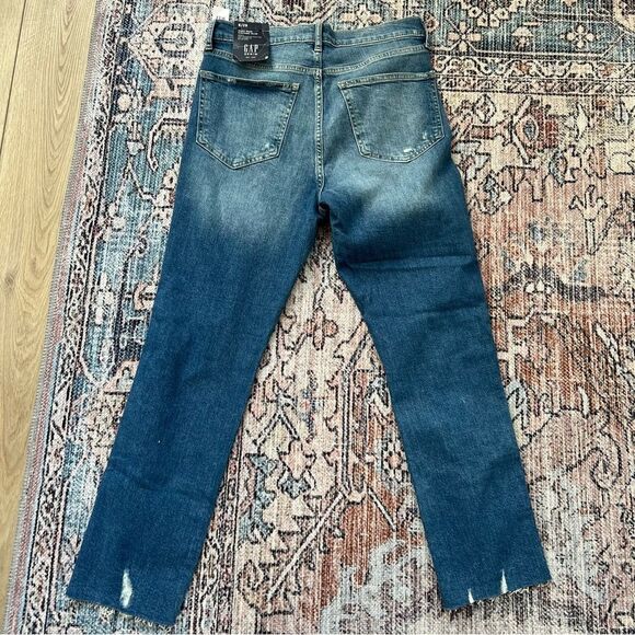 NWT GAP High Rise Vintage Slim Destructed Ankle Jeans Size 8 - Picture 14 of 14